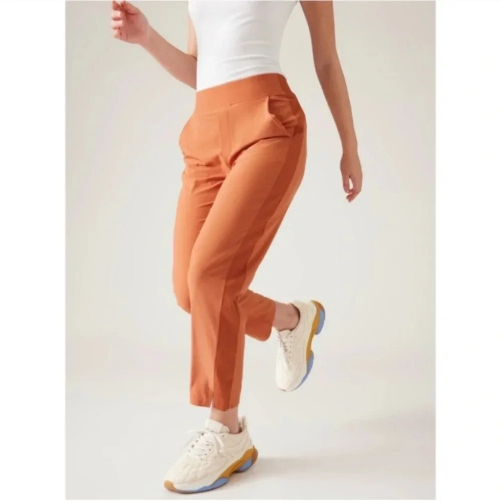 Athleta Brooklyn Ankle Pant in Sunbaked Clay Orange Size 6